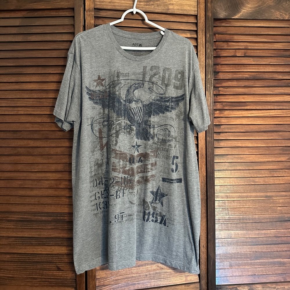 Apt 9 Gray Graphic Men's T-Shirt